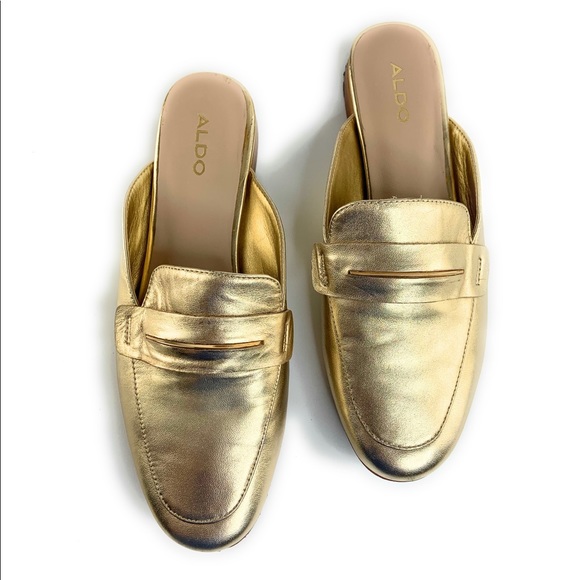 aldo gold mules